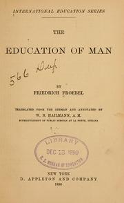 Cover of: The education of man by Friedrich Fröbel