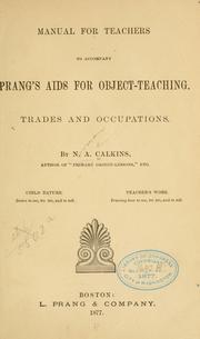 Manual for teachers, to accompany Prang's aids for object-teaching
