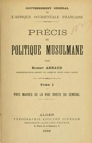 Cover of: Précis de politique musulmane.