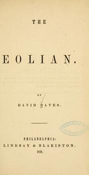 Cover of: The Eolian