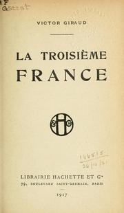 Cover of: La troisième France.