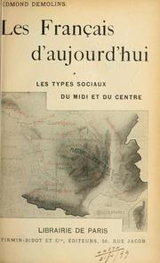 Cover of: Les Français d'aujoud'hui.