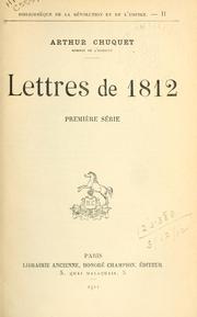 Cover of: Lettres de 1812.