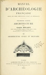 Cover of: Manuel d'archéologie française depuis les temps mérovingiens jusqu'a la Renaissance.