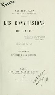 Cover of: Les convulsions de Paris.