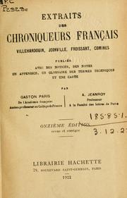 Cover of: Joinville, Extraits des chroniqueurs français - Villehardouin, Froissart, Comines by Gaston Paris