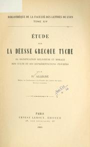 Étude sur la déesse grecque Tyché by Fernand Allègre