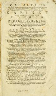 Cover of: Catalogus van een by uitzondering compleet, zeer zuiver geconserveerd en (volgeus de tiende uitgave van Linnaeus, door Wylen Dr. M. Houttuin) accuraat gerangschikt, exquis by Cornelis Fock