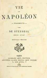 Cover of: Vie de Napoléon by Stendhal