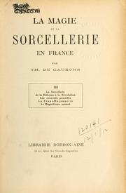 Cover of: La magie et la sorcellerie en France