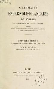 Cover of: Grammaire espagnole-française by Francisco Sobrino