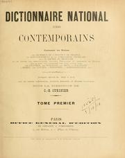 Cover of: Dictionnaire national des contemporains.