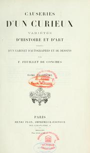 Cover of: Causeries d'un curieux...