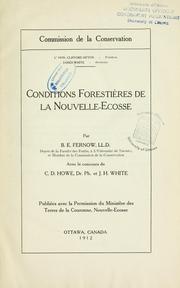 Cover of: Conditions forestières de la Nouvelle-Écosse by B. E. Fernow