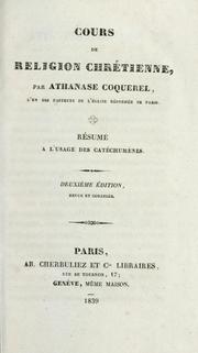 Cover of: Cours de religion chrétienne