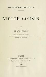 Cover of: Victor Cousin. by Jules Simon