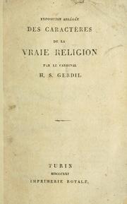 Cover of: Exposition abrégée des Caractères de la vrai religion