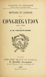 Cover of: Histoire et légende de la Congrégation (1801-1830)