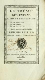 Cover of: Le trésor des enfans by Pierre Blanchard
