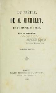 Cover of: Du prêtre by Jules Michelet