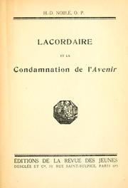 Cover of: Lacordaire et la condamnation de l'Avenir