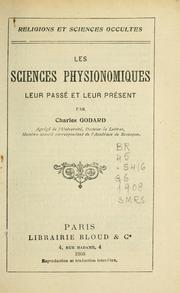 Cover of: Les sciences physionomiques: leur passé et leur présent