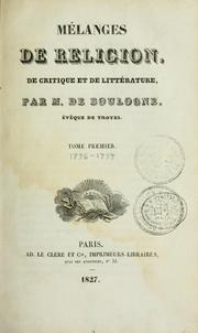 Cover of: Mélanges de religion, de critique et de littérature