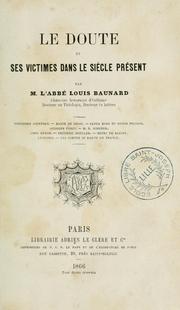 Cover of: doute et ses victimes dans le siècle présent