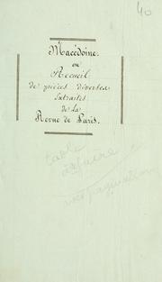 Front cover of [Macédoine by Unknown