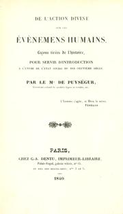 De l'action divine sur les évènemens humains by Jacques-Paul-Alexandre de Chastenet Puységur