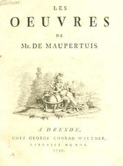 Cover of: Les oeuvres de Mr. de Maupertuis