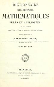 Dictionnaire des sciences mathématiques pures et appliquées by Alexandre André Victor Sarrazin de Montferrier