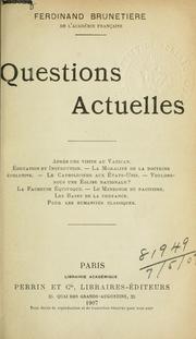 Cover of: Questions actuelles.