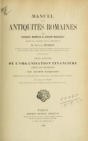 Cover of: Manuel des antiquités romaines
