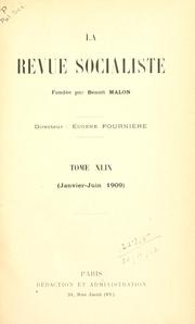 Cover of: La Revue socialiste, syndicaliste et coopérative ...
