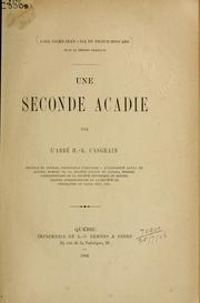 Cover of: Une second Acadie.