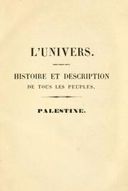 Cover of: Palestine: Description géographique, historique, et archéologique.