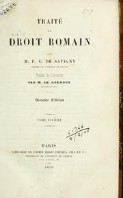 Cover of: Traité de droit romain