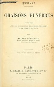 Cover of: Oraisons furèbres by Jacques Bénigne Bossuet
