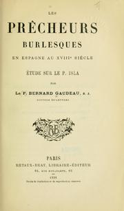 Cover of: Les prêcheurs burlesques en Espagne au 18 sìecle by Bernard Gaudeau