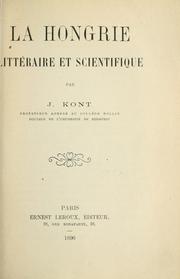 Cover of: La Hongrie littéraire et scientifique.