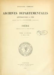 Cover of: Archives civiles. by Isère, France (Dept.)  Archives