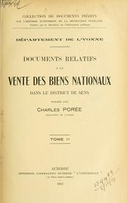 Département de l'Yonne by Charles Porée