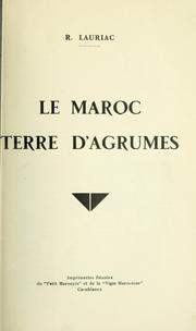 Cover of: Le Maroc terre d'agrumes.