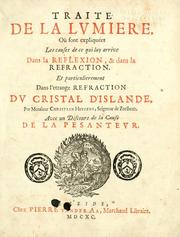 Cover of: Traité de la lvmiere by Christiaan Huygens