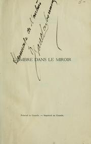Cover of: L' ombre dans le miroir: poèmes.