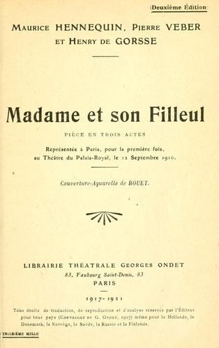 Madame et son filleul by Maurice Hennequin