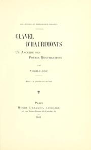Cover of: Clavel d'Haurimonts by Virgile Josz