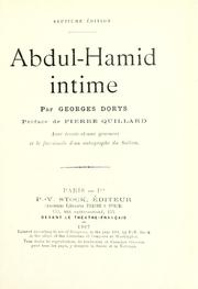 Abdul-Hamid intime by Georges Dorys