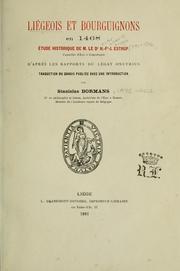 Cover of: Liégeois et Bourguignons en 1468. by Hector Frederick Janson Estrup
